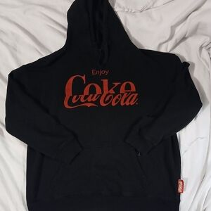 Coca-Cola Black Hoodie with Red Logo